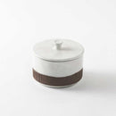 粉引くし目 蓋物