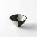 黒織部掛分点紋（大）飯碗