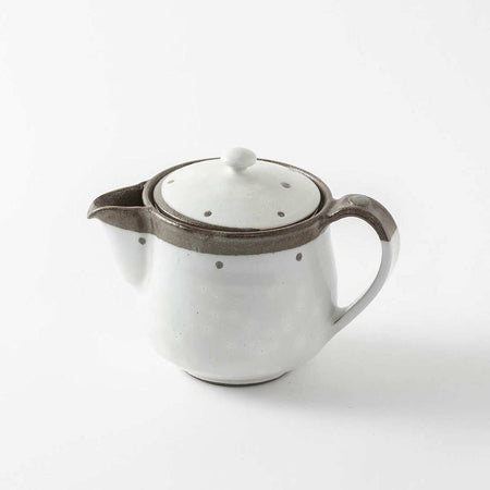 粉引掛分水玉 ポット