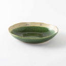 織部花紋 楕円盛鉢