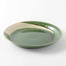 織部刷毛目 丸大皿