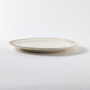 粉引細鎬　8.0寸リム皿