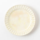 粉引太鎬　6.5寸リム皿