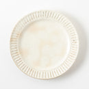 粉引細鎬　6.5寸リム皿