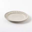 ココア鎬　6.5寸リム皿