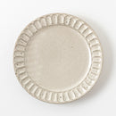 ココア鎬　6.5寸リム皿