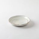 荒土　リムプレート小　粉引