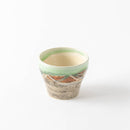 線刻　ミニカップ　ヒワグリーン