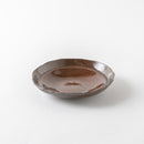 荒土　リムプレート小　アメ釉