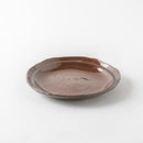 荒土　リムプレート中　アメ釉