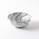 十角鉢　コバルト線紋　(小)