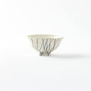 ハマ角茶碗　織部ト草