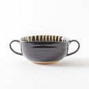 黒十草手付きスープカップ