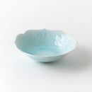 青白磁四方輪花6寸鉢