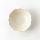 白瓷四方輪花6寸鉢