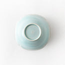 青白磁四方輪花水鳥文小鉢