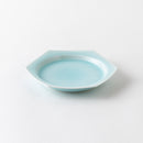 青白磁六角波文5寸皿