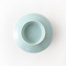 青白磁菊彫り文５寸高台皿