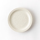 白瓷牡丹文8寸皿