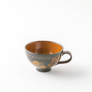 イッチン花紋　スープカップ　プラム