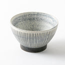 千段くらわんか4.0飯碗　灰吹炭化粉引