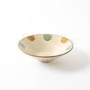 しのぎ浅鉢大　琉球水玉