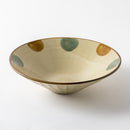 しのぎ浅鉢大　琉球水玉