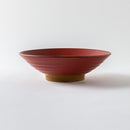 櫛目8.0めん鉢　錆朱くるみ