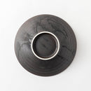 櫛目8.0めん鉢　とちり灰吹炭化粉引