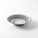 9.0めん鉢　うず刷毛貫入紺ねず