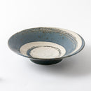 9.0めん鉢　うず刷毛貫入紺ねず