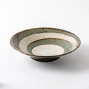 9.0めん鉢　うず刷毛貫入うぐいす