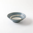 8.0めん鉢　うず刷毛貫入紺ねず