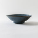 8.0めん鉢　うず刷毛貫入紺ねず