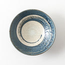 8.0めん鉢　うず刷毛貫入紺ねず