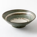 8.0めん鉢　うず刷毛貫入うぐいす