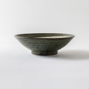 8.0めん鉢　うず刷毛貫入うぐいす