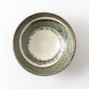 8.0めん鉢　うず刷毛貫入うぐいす