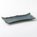 枯山水　長角皿中31cm わび紺ねず