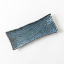 枯山水　長角皿中31cm わび紺ねず