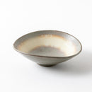 粉引吹き　楕円小鉢