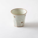 ナチュラル　粉引カップ　ドット