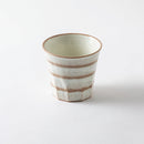 ナチュラル　粉引カップ　ボーダー