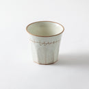 ナチュラル　粉引カップ　ギザギザ