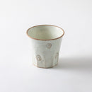 ナチュラル　粉引カップ　うずまき