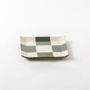 コヨリ織部市松　正角皿