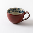 根来 カフェオレカップ 渕唐草