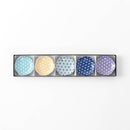 箱入り豆皿５色セット麻の葉