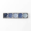 箱入り豆皿５色セット藍