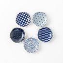 箱入り豆皿５色セット藍